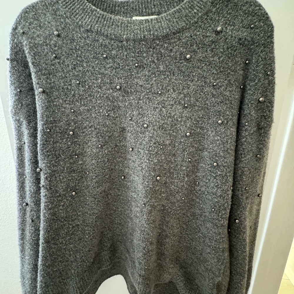 Metallic pearl sweater